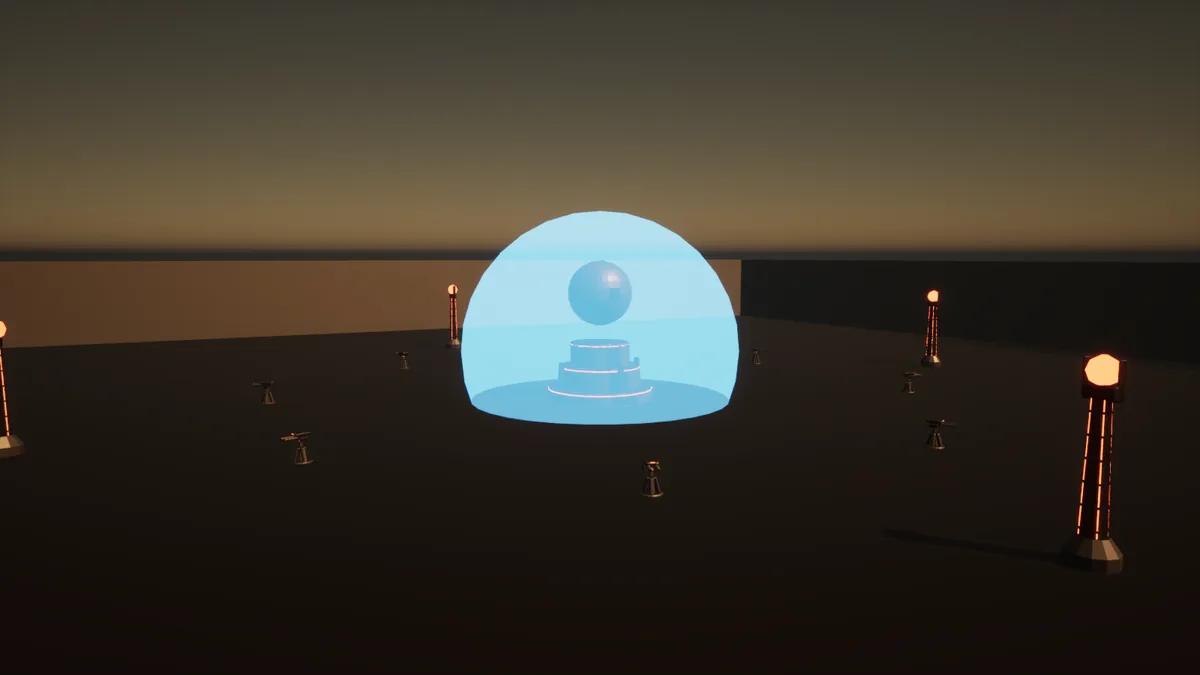 The Citadel core under a shield dome