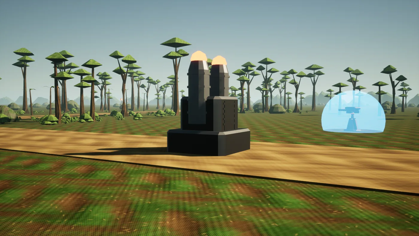 Jungle: a shield generator among the trees